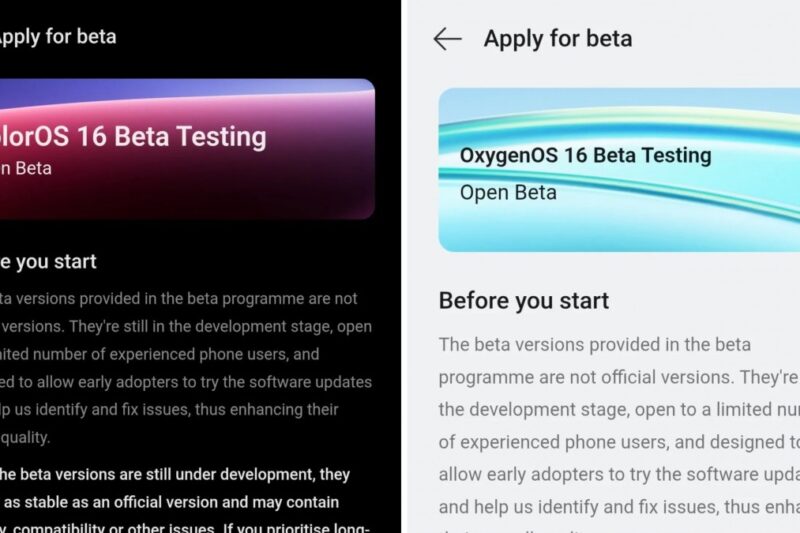 ColorOS 16 and OxygenOS 16 open betas are now available if you pass an eligibility test