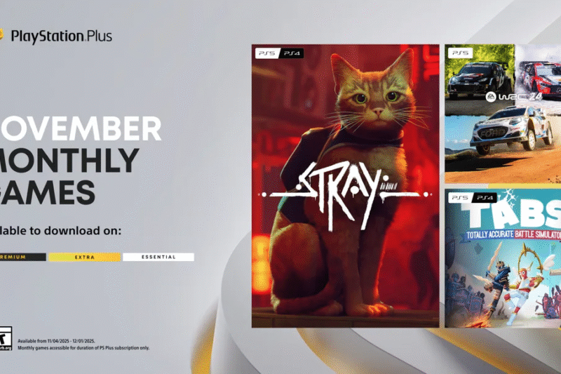Stray leads November’s lineup of PS Plus games