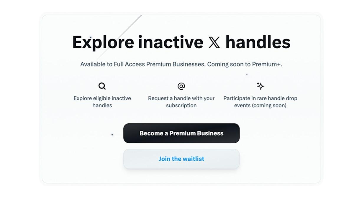 X’s handle marketplace will sell some ‘rare’ usernames for millions of dollars