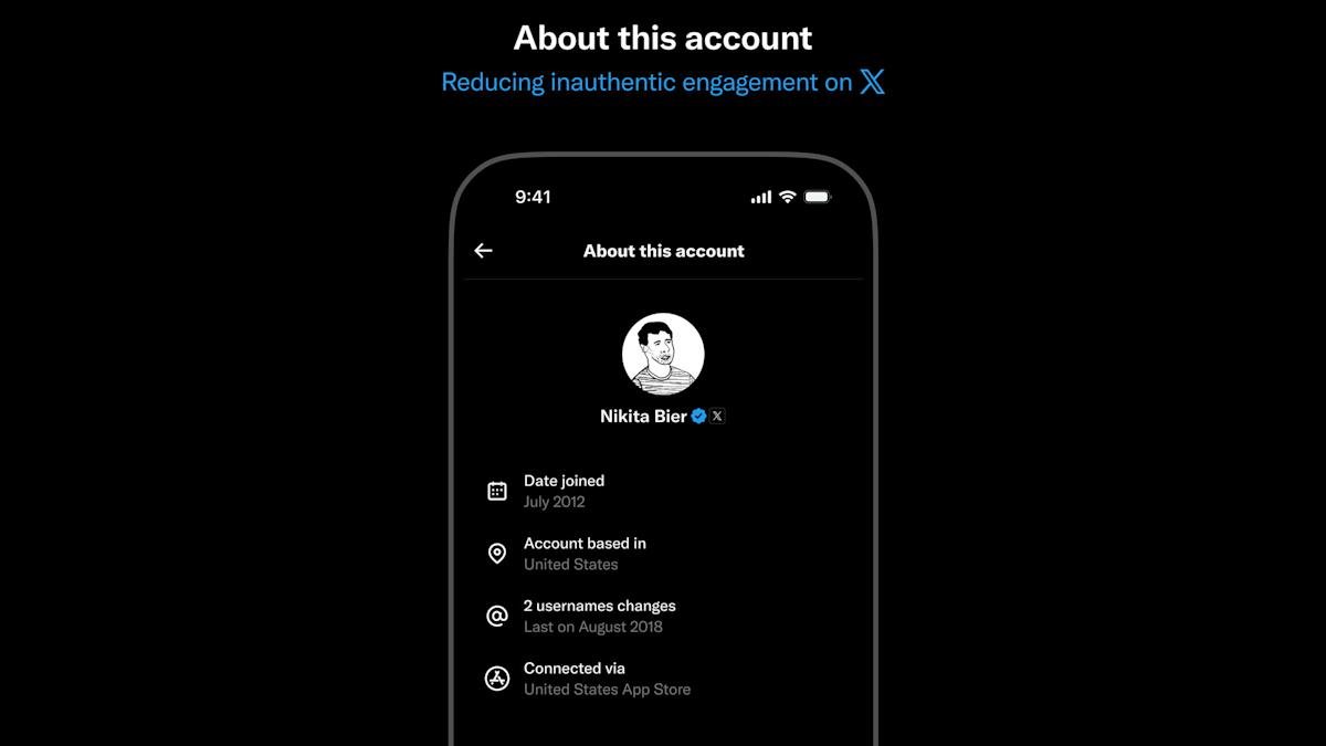 X experiments with showing more information about profiles to fight inauthentic engagement