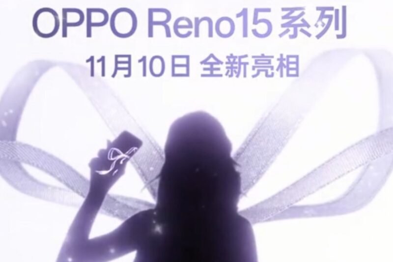 Oppo Reno15 series officially teased, to debut on November 10
