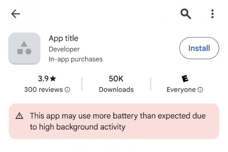 Google Play will soon alert you if an app might drain your battery faster
