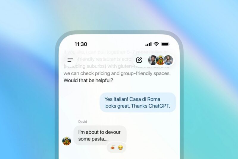 OpenAI now piloting group chats in ChatGPT